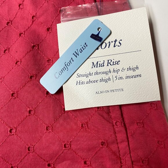 Croft & Barrow Womens Mid Rise Eyelet Shorts Size 14P NWT - Picture 5 of 5